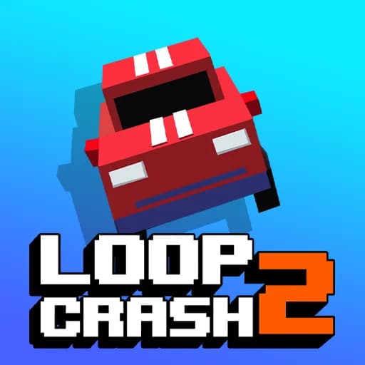 Loop Crash 2 thumbnail showing a red blocky race car over the game logo